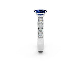 White gold Oval Cut Cut Channel Set Diamond Engagement Ring with Four-Prong Setting_2