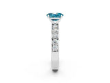 White gold Oval Cut Cut Channel Set Diamond Engagement Ring with Four-Prong Setting_2