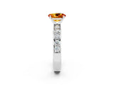 White gold Oval Cut Cut Channel Set Diamond Engagement Ring with Four-Prong Setting_2