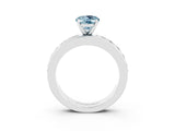 White gold Oval Cut Cut Channel Set Diamond Engagement Ring with Four-Prong Setting_3