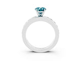 White gold Oval Cut Cut Channel Set Diamond Engagement Ring with Four-Prong Setting_3