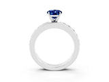 White gold Oval Cut Cut Channel Set Diamond Engagement Ring with Four-Prong Setting_3
