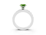 White gold Oval Cut Cut Channel Set Diamond Engagement Ring with Four-Prong Setting_3