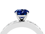 White gold Oval Cut Cut Channel Set Diamond Engagement Ring with Four-Prong Setting_4