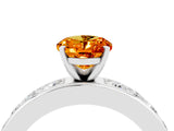 White gold Oval Cut Cut Channel Set Diamond Engagement Ring with Four-Prong Setting_4