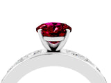 White gold Oval Cut Cut Channel Set Diamond Engagement Ring with Four-Prong Setting_4