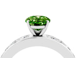 White gold Oval Cut Cut Channel Set Diamond Engagement Ring with Four-Prong Setting_4