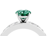 White gold Oval Cut Cut Channel Set Diamond Engagement Ring with Four-Prong Setting_4