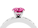 White gold Oval Cut Cut Channel Set Diamond Engagement Ring with Four-Prong Setting_4