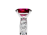 White gold Oval Cut Cut Channel Set Diamond Engagement Ring with Four-Prong Setting_5