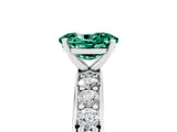 White gold Oval Cut Cut Channel Set Diamond Engagement Ring with Four-Prong Setting_5