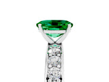 White gold Oval Cut Cut Channel Set Diamond Engagement Ring with Four-Prong Setting_5