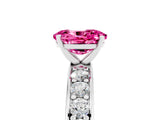 White gold Oval Cut Cut Channel Set Diamond Engagement Ring with Four-Prong Setting_5