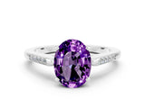 White gold Oval Cut Cut Channel Set Solitaire Engagement Ring with Four-Prong Setting_12
