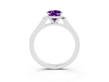 White gold Oval Cut Cut Channel Set Solitaire Engagement Ring with Four-Prong Setting_15