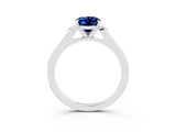 White gold Oval Cut Cut Channel Set Solitaire Engagement Ring with Four-Prong Setting_15