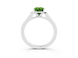 White gold Oval Cut Cut Channel Set Solitaire Engagement Ring with Four-Prong Setting_15