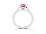 White gold Oval Cut Cut Channel Set Solitaire Engagement Ring with Four-Prong Setting_15