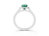 White gold Oval Cut Cut Channel Set Solitaire Engagement Ring with Four-Prong Setting_15