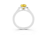 White gold Oval Cut Cut Channel Set Solitaire Engagement Ring with Four-Prong Setting_15