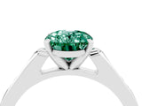 White gold Oval Cut Cut Channel Set Solitaire Engagement Ring with Four-Prong Setting_16