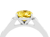 White gold Oval Cut Cut Channel Set Solitaire Engagement Ring with Four-Prong Setting_16