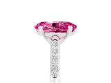 White gold Oval Cut Cut Channel Set Solitaire Engagement Ring with Four-Prong Setting_16