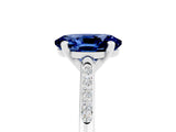 White gold Oval Cut Cut Channel Set Solitaire Engagement Ring with Four-Prong Setting_17