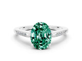 White gold Oval Cut Cut Channel Set Solitaire Engagement Ring with Four-Prong Setting_25