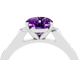 White gold Oval Cut Cut Channel Set Solitaire Engagement Ring with Four-Prong Setting_28