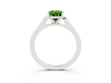 White gold Oval Cut Cut Channel Set Solitaire Engagement Ring with Four-Prong Setting_28