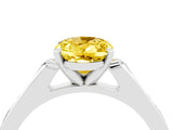 White gold Oval Cut Cut Channel Set Solitaire Engagement Ring with Four-Prong Setting_28