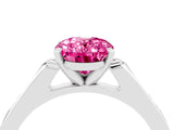 White gold Oval Cut Cut Channel Set Solitaire Engagement Ring with Four-Prong Setting_28