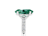 White gold Oval Cut Cut Channel Set Solitaire Engagement Ring with Four-Prong Setting_29