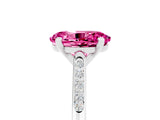 White gold Oval Cut Cut Channel Set Solitaire Engagement Ring with Four-Prong Setting_29