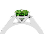 White gold Oval Cut Cut Channel Set Solitaire Engagement Ring with Four-Prong Setting_29
