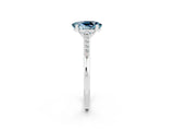 White gold Oval Cut Cut Channel Set Solitaire Engagement Ring with Four-Prong Setting_2