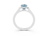 White gold Oval Cut Cut Channel Set Solitaire Engagement Ring with Four-Prong Setting_3