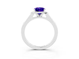 White gold Oval Cut Cut Channel Set Solitaire Engagement Ring with Four-Prong Setting_3