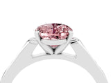 White gold Oval Cut Cut Channel Set Solitaire Engagement Ring with Four-Prong Setting_4