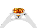 White gold Oval Cut Cut Channel Set Solitaire Engagement Ring with Four-Prong Setting_4