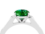 White gold Oval Cut Cut Channel Set Solitaire Engagement Ring with Four-Prong Setting_4