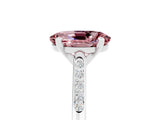 White gold Oval Cut Cut Channel Set Solitaire Engagement Ring with Four-Prong Setting_5