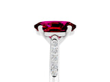 White gold Oval Cut Cut Channel Set Solitaire Engagement Ring with Four-Prong Setting_5