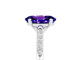 White gold Oval Cut Cut Channel Set Solitaire Engagement Ring with Four-Prong Setting_5
