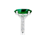 White gold Oval Cut Cut Channel Set Solitaire Engagement Ring with Four-Prong Setting_5