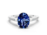White gold Oval Cut Cut Channel Set Solitaire Engagement Ring with Four-Prong Setting_6