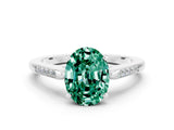 White gold Oval Cut Cut Channel Set Solitaire Engagement Ring with Four-Prong Setting_7