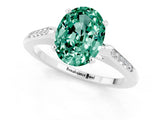 White gold Oval Cut Cut Channel Set Solitaire Engagement Ring with Four-Prong Setting_8