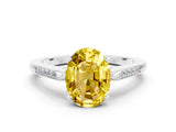 White gold Oval Cut Cut Channel Set Solitaire Engagement Ring with Four-Prong Setting_8